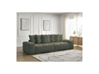 Anakin - Canapé Droit Convertible Coffre - Tissu Bouclette - 6 Coussins