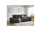 Anakin - Canapé Droit Convertible Coffre - Tissu Bouclette - 6 Coussins