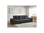 Anakin - Canapé Droit Convertible Coffre - Tissu Bouclette - 6 Coussins