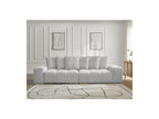 Anakin - Canapé Droit Convertible Coffre - Tissu Bouclette - 6 Coussins