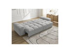 Anakin - Canapé Droit Convertible Coffre - Tissu Bouclette - 6 Coussins