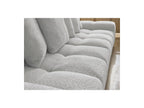 Anakin - Canapé Droit Convertible Coffre - Tissu Bouclette - 6 Coussins