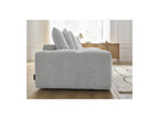 Anakin - Canapé Droit Convertible Coffre - Tissu Bouclette - 6 Coussins