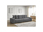 Anakin - Canapé Droit Convertible Coffre - Tissu Bouclette - 6 Coussins