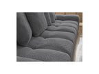 Anakin - Canapé Droit Convertible Coffre - Tissu Bouclette - 6 Coussins