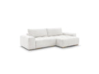 Anakin - Canapé D'Angle Convertible Réversible Coffre - Tissu Bouclette - 2 Coussins