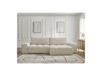 Anakin - Canapé D'Angle Convertible Réversible Coffre - Tissu Bouclette - 2 Coussins