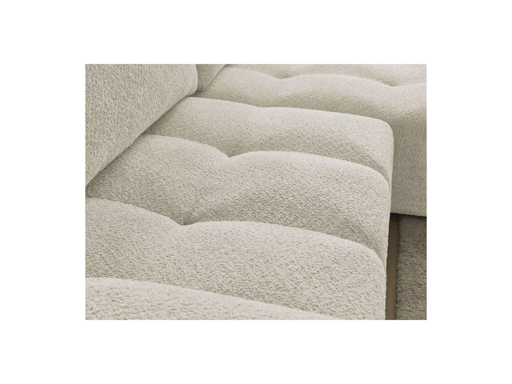 Anakin - Canapé D'Angle Convertible Réversible Coffre - Tissu Bouclette - 2 Coussins