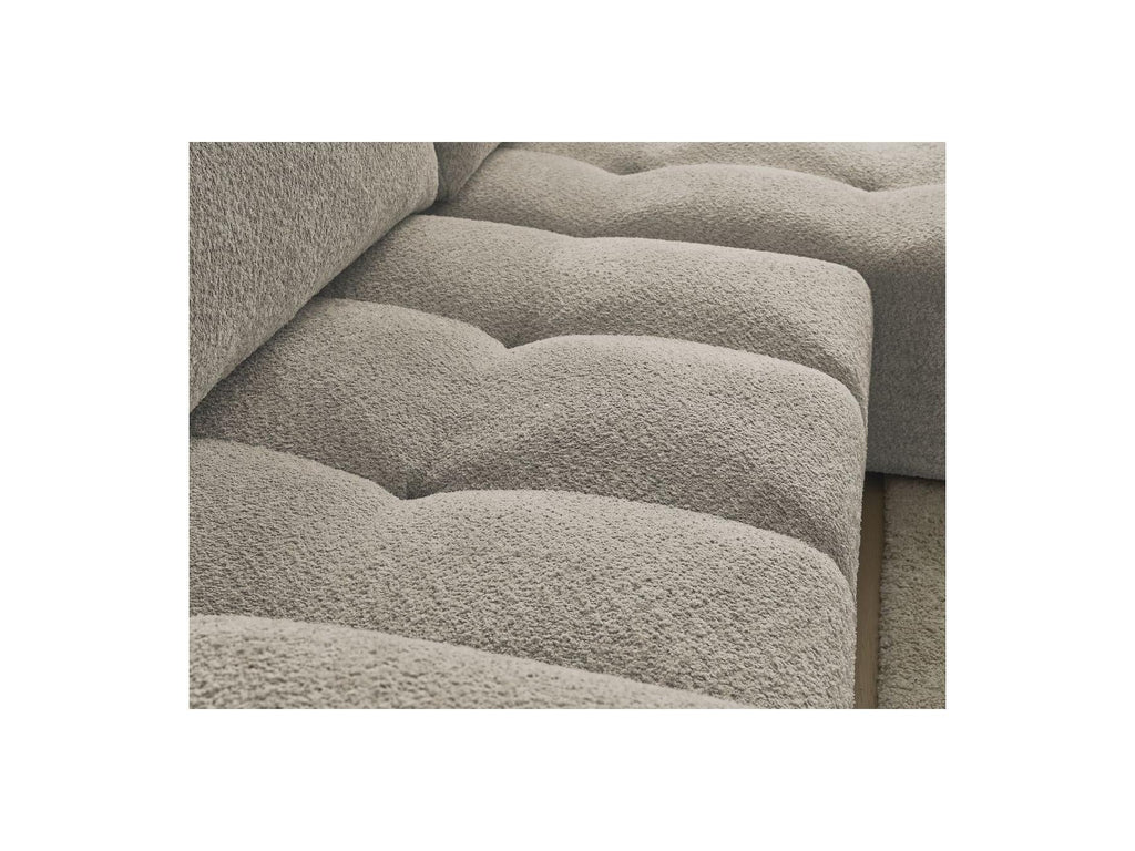 Anakin - Canapé D'Angle Convertible Réversible Coffre - Tissu Bouclette - 2 Coussins