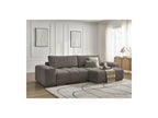 Anakin - Canapé D'Angle Convertible Réversible Coffre - Tissu Bouclette - 2 Coussins
