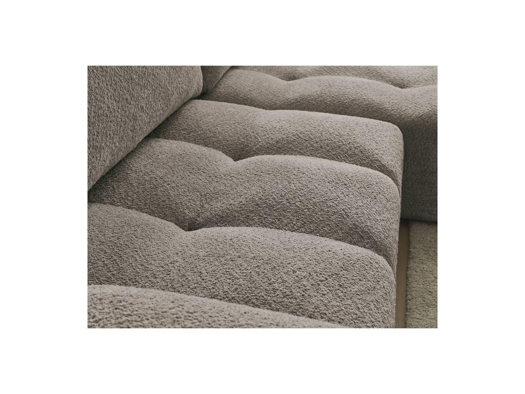 Anakin - Canapé D'Angle Convertible Réversible Coffre - Tissu Bouclette - 2 Coussins