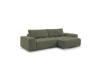Anakin - Canapé D'Angle Convertible Réversible Coffre - Tissu Bouclette - 2 Coussins