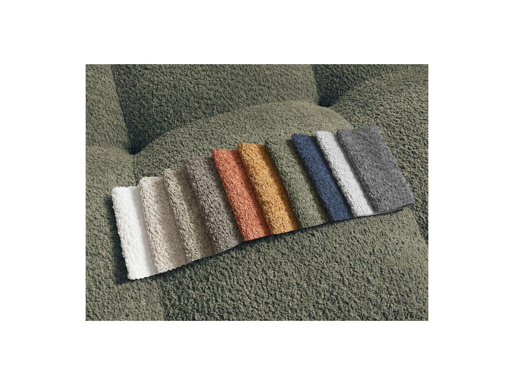 Anakin - Canapé D'Angle Convertible Réversible Coffre - Tissu Bouclette - 2 Coussins