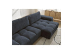 Anakin - Canapé D'Angle Convertible Réversible Coffre - Tissu Bouclette - 2 Coussins