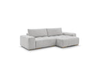 Anakin - Canapé D'Angle Convertible Réversible Coffre - Tissu Bouclette - 2 Coussins