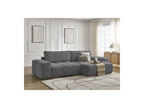 Anakin - Canapé D'Angle Convertible Réversible Coffre - Tissu Bouclette - 2 Coussins