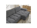 Anakin - Canapé D'Angle Convertible Réversible Coffre - Tissu Bouclette - 2 Coussins
