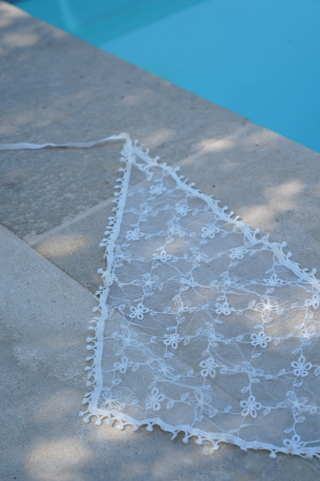 Bandana Dentelle Albi - Blanc