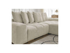 Anakin - Canapé D'Angle Convertible Réversible Coffre - Tissu Bouclette - 6 Coussins