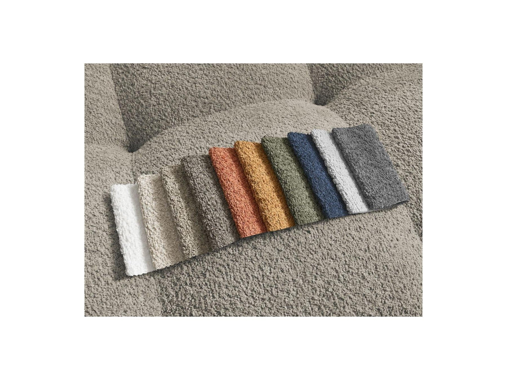 Anakin - Canapé D'Angle Convertible Réversible Coffre - Tissu Bouclette - 6 Coussins