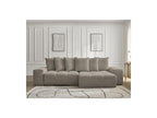 Anakin - Canapé D'Angle Convertible Réversible Coffre - Tissu Bouclette - 6 Coussins