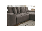 Anakin - Canapé D'Angle Convertible Réversible Coffre - Tissu Bouclette - 6 Coussins