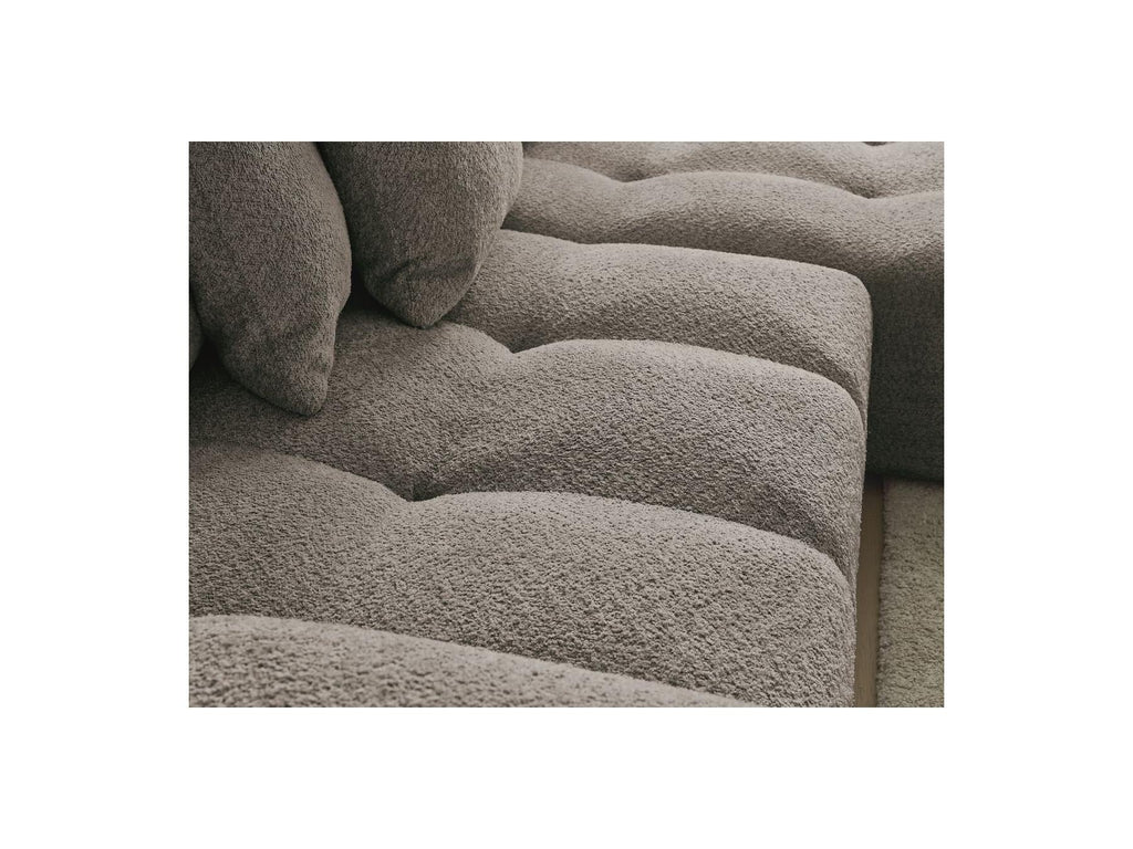 Anakin - Canapé D'Angle Convertible Réversible Coffre - Tissu Bouclette - 6 Coussins