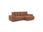 Anakin - Canapé D'Angle Convertible Réversible Coffre - Tissu Bouclette - 6 Coussins