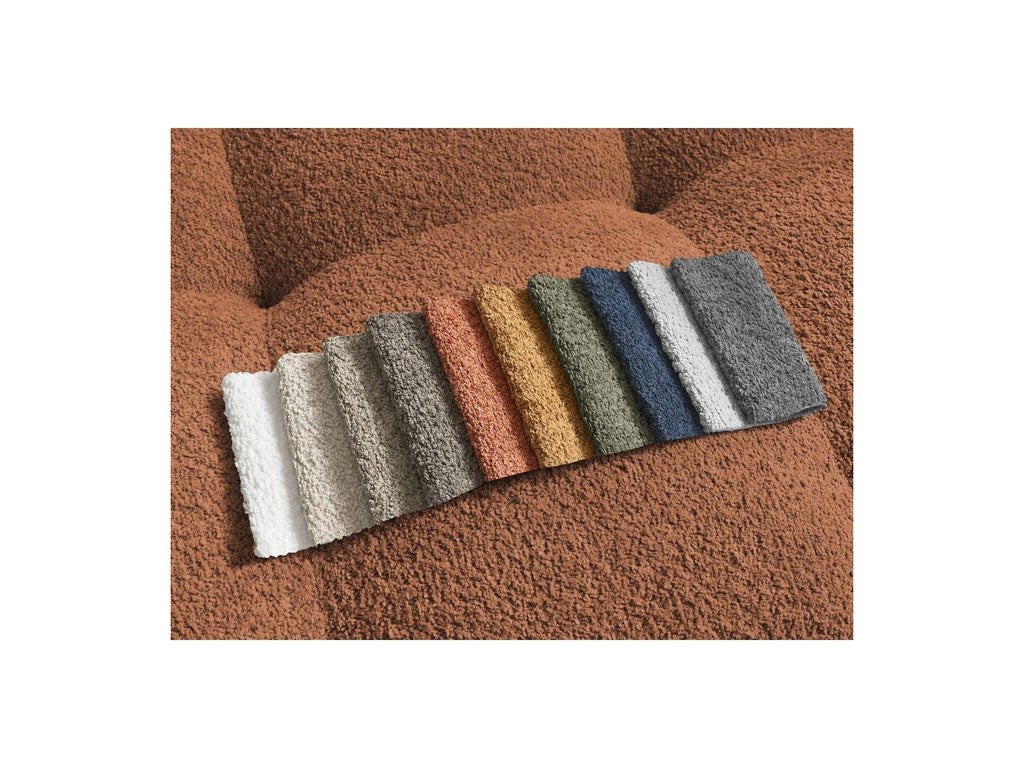 Anakin - Canapé D'Angle Convertible Réversible Coffre - Tissu Bouclette - 6 Coussins