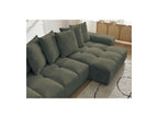 Anakin - Canapé D'Angle Convertible Réversible Coffre - Tissu Bouclette - 6 Coussins