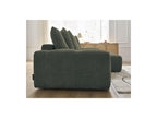 Anakin - Canapé D'Angle Convertible Réversible Coffre - Tissu Bouclette - 6 Coussins