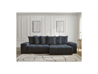 Anakin - Canapé D'Angle Convertible Réversible Coffre - Tissu Bouclette - 6 Coussins
