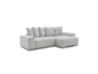 Anakin - Canapé D'Angle Convertible Réversible Coffre - Tissu Bouclette - 6 Coussins