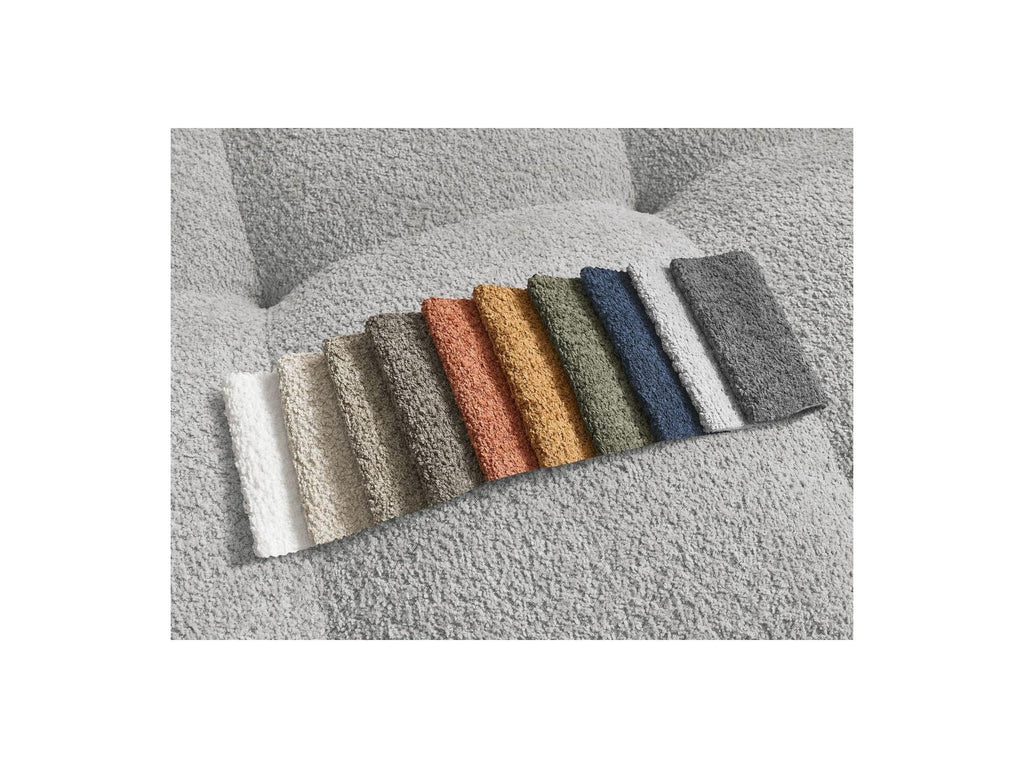 Anakin - Canapé D'Angle Convertible Réversible Coffre - Tissu Bouclette - 6 Coussins