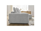 Anakin - Canapé D'Angle Convertible Réversible Coffre - Tissu Bouclette - 6 Coussins