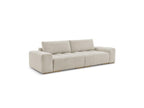 Anakin - Canapé Droit Convertible Coffre - Tissu Bouclette - 2 Coussins