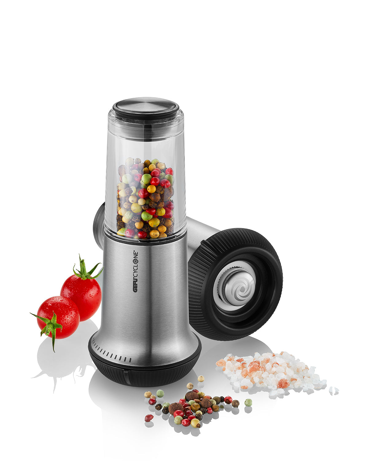 X-Plosion® - Moulin À Sel Ou À Poivre - 15cm - Noir/Argent