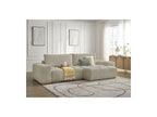 Anakin - Canapé D'Angle Réversible Convertible Coffre - Tissu Texturé - 2 Coussins