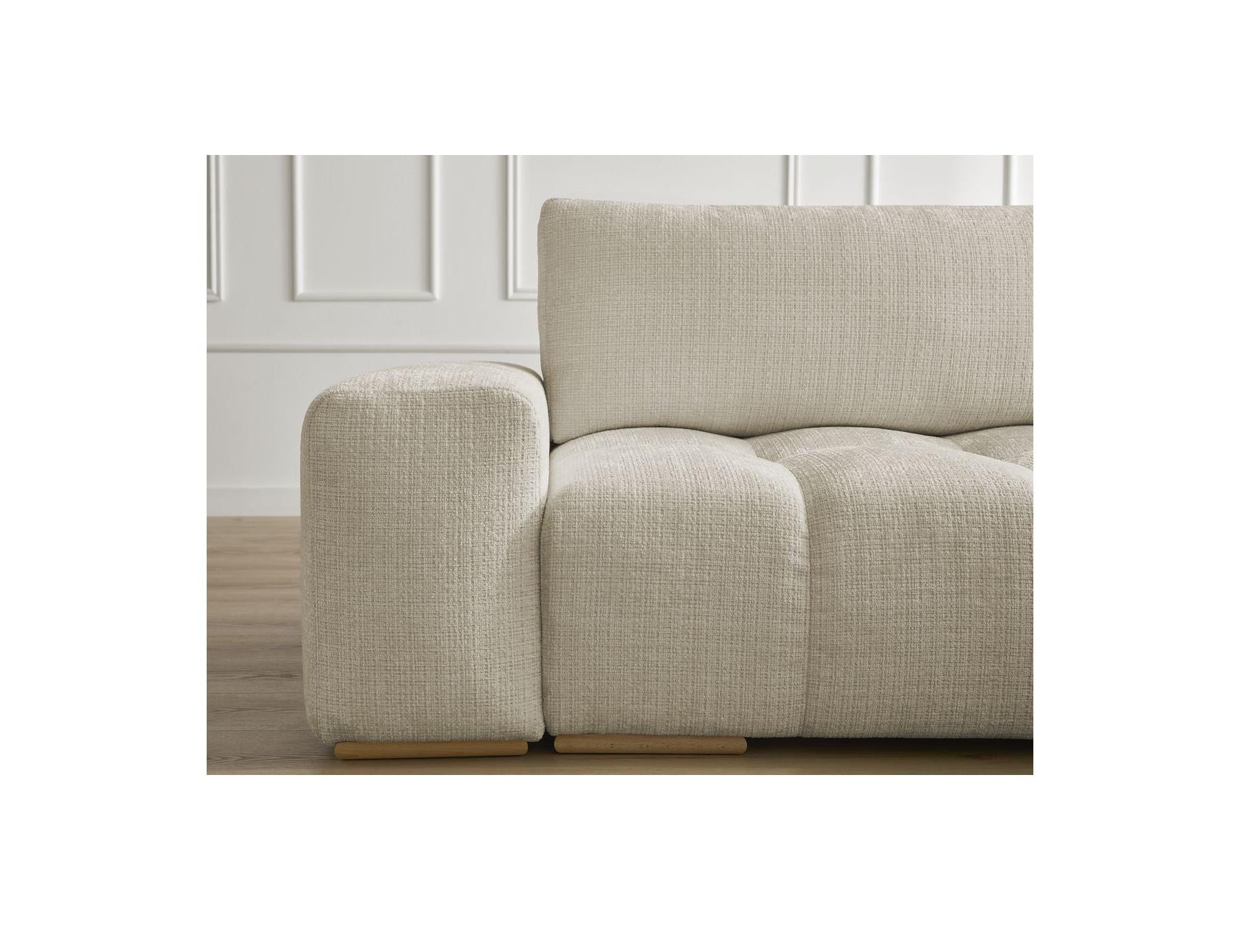 Anakin - Canapé D'Angle Réversible Convertible Coffre - Tissu Texturé - 2 Coussins