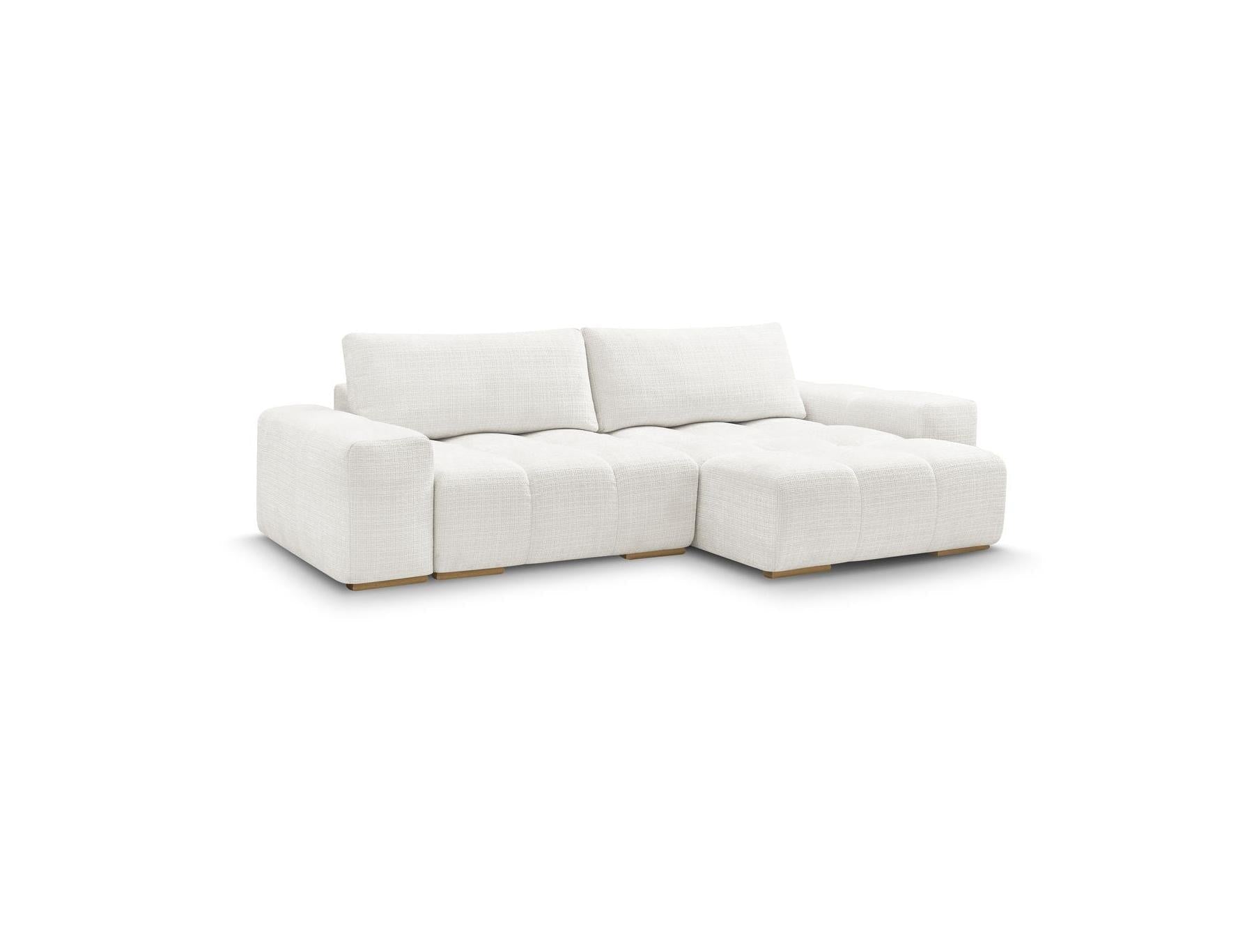 Anakin - Canapé D'Angle Réversible Convertible Coffre - Tissu Texturé - 2 Coussins