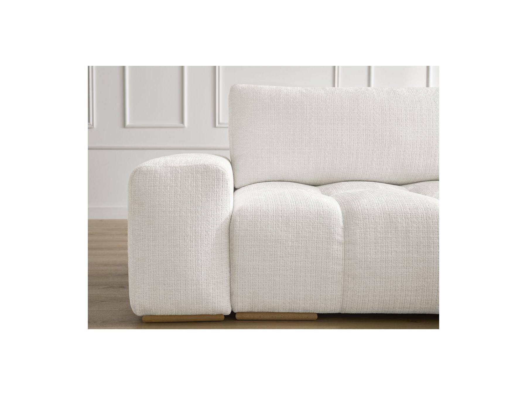 Anakin - Canapé D'Angle Réversible Convertible Coffre - Tissu Texturé - 2 Coussins
