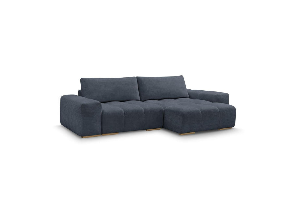 Anakin - Canapé D'Angle Réversible Convertible Coffre - Tissu Texturé - 2 Coussins
