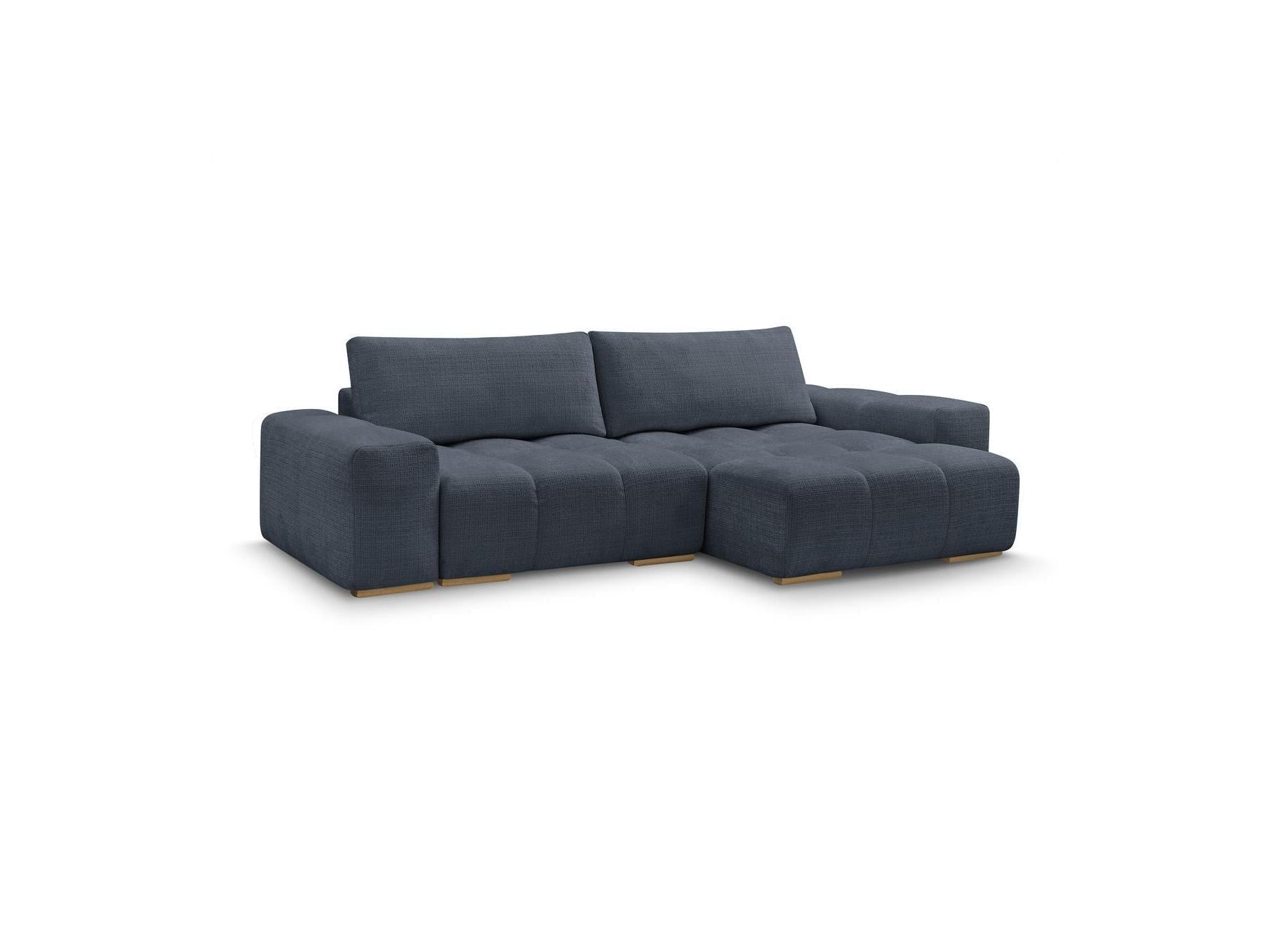 Anakin - Canapé D'Angle Réversible Convertible Coffre - Tissu Texturé - 2 Coussins