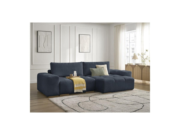 Anakin - Canapé D'Angle Réversible Convertible Coffre - Tissu Texturé - 2 Coussins