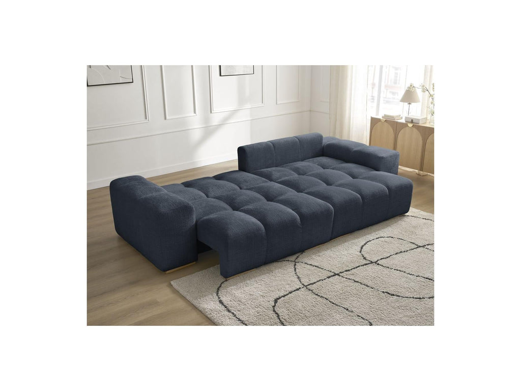 Anakin - Canapé D'Angle Réversible Convertible Coffre - Tissu Texturé - 2 Coussins