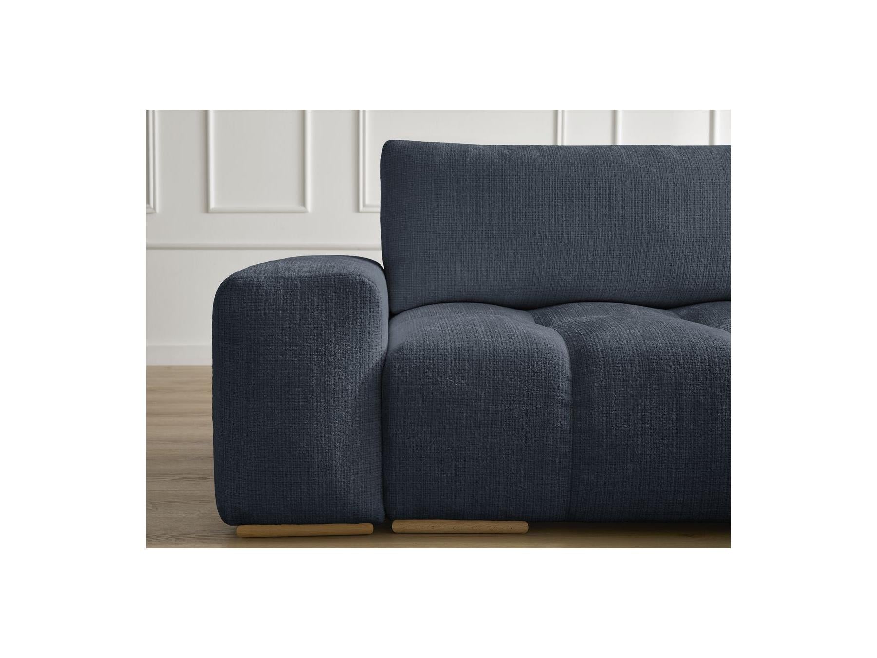 Anakin - Canapé D'Angle Réversible Convertible Coffre - Tissu Texturé - 2 Coussins