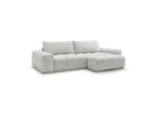 Anakin - Canapé D'Angle Réversible Convertible Coffre - Tissu Texturé - 2 Coussins