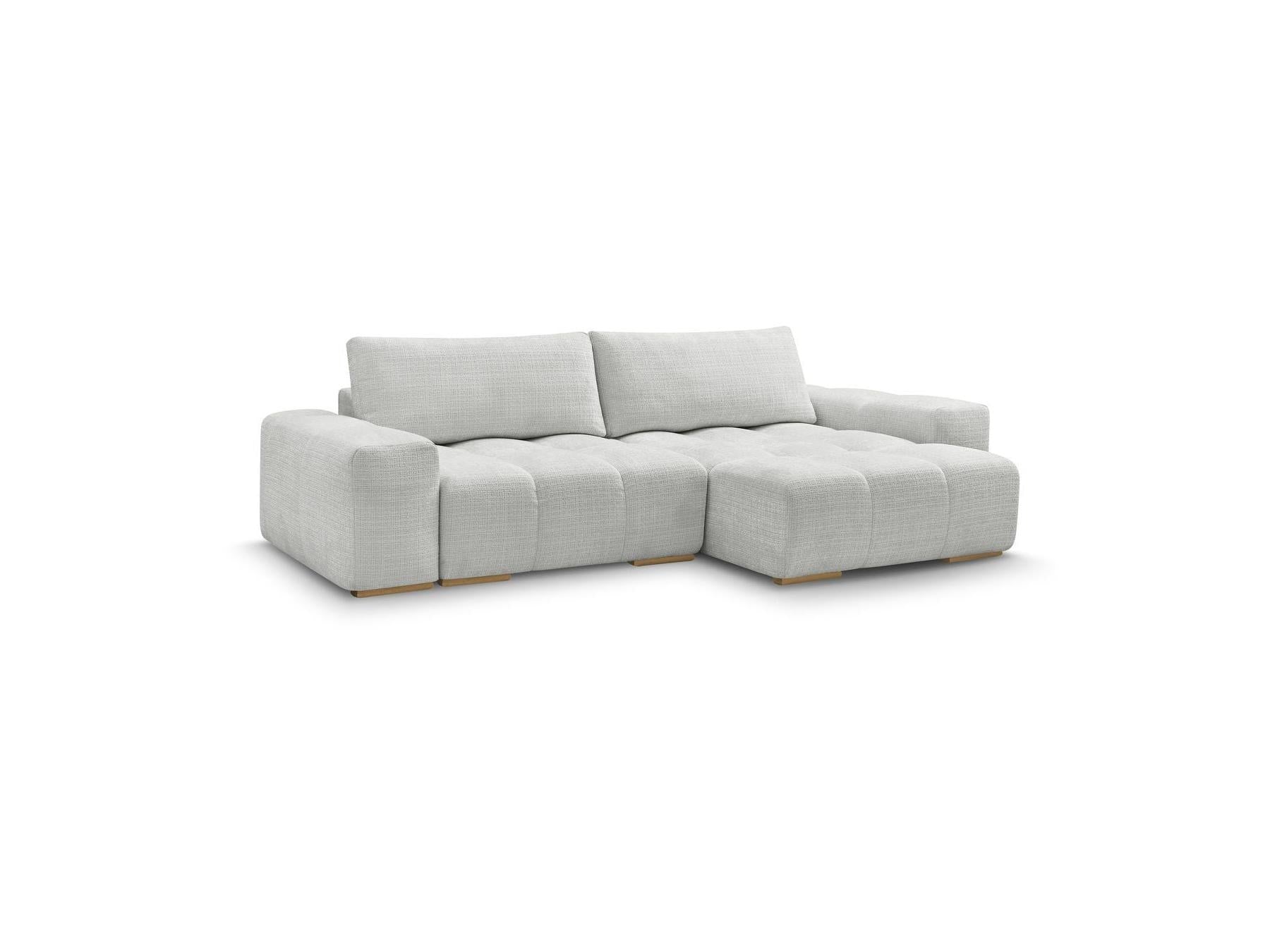 Anakin - Canapé D'Angle Réversible Convertible Coffre - Tissu Texturé - 2 Coussins