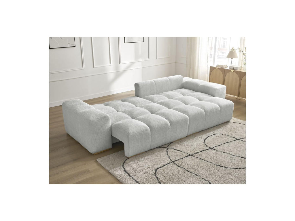 Anakin - Canapé D'Angle Réversible Convertible Coffre - Tissu Texturé - 2 Coussins
