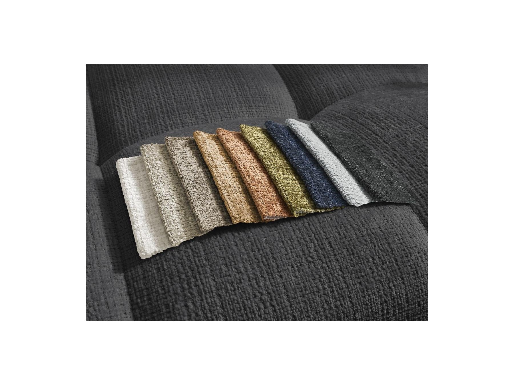 Anakin - Canapé D'Angle Réversible Convertible Coffre - Tissu Texturé - 2 Coussins